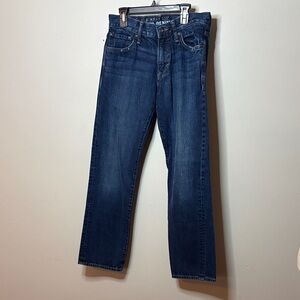 Old Navy Men's Straight-Leg Jeans in Deep Indigo